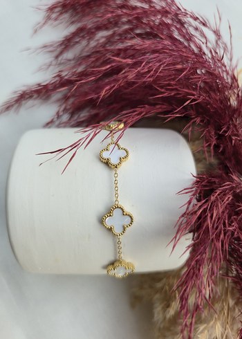 Accessorize Altın Renkli Çelik Yonca Bileklik