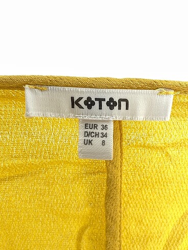 36 Beden sarı Renk Koton Bluz %70 İndirimli.