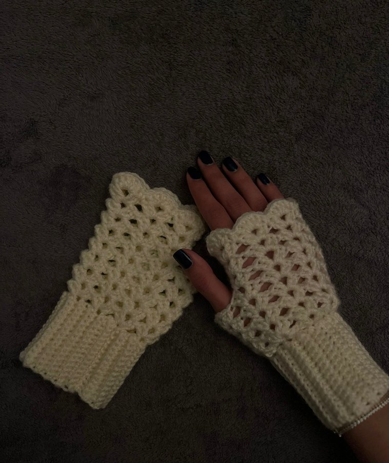 Parmaksız Örgü Eldiven - Görsel 2