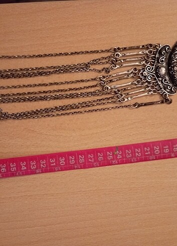  Beden gri Renk Vintage Kolye