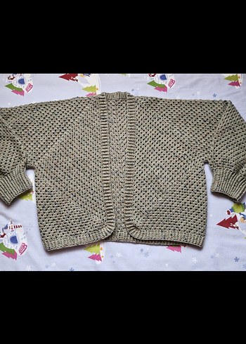 Bohem Örgü Kadın Hırka Bol Kesim - Görsel 4