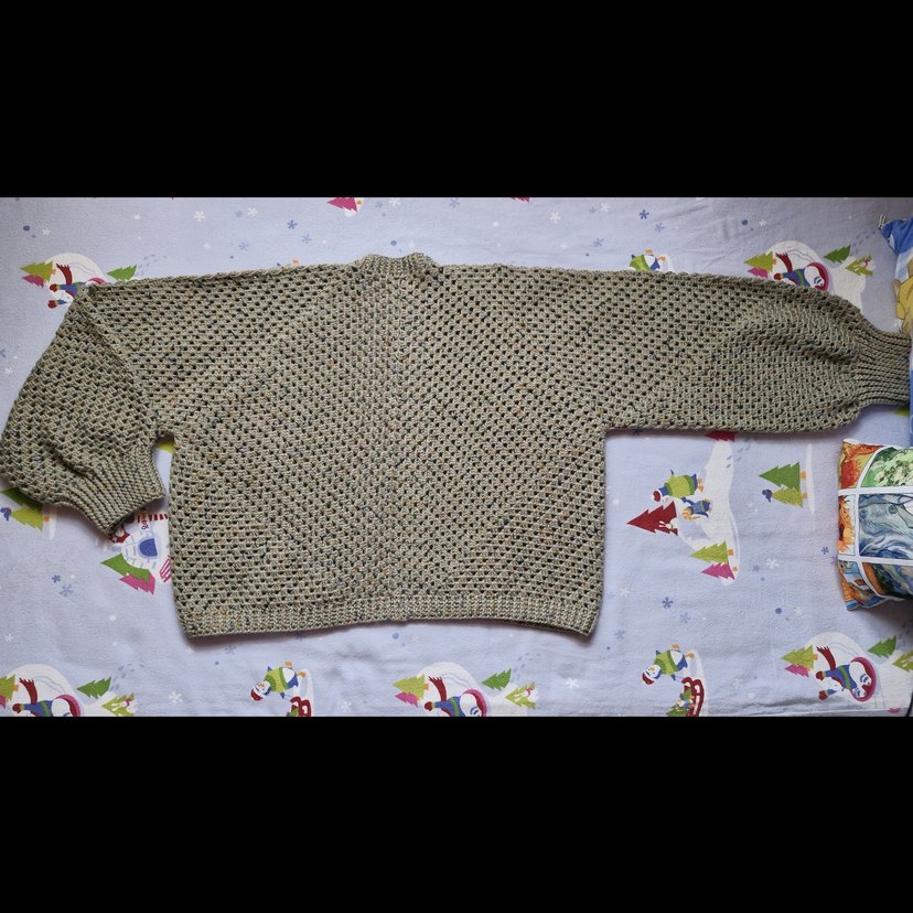 Bohem Örgü Kadın Hırka Bol Kesim - Görsel 2