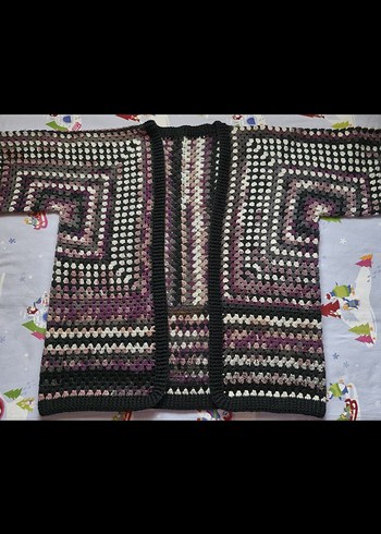 Uzun Bohem Kadın Triko Hırka - Görsel 2