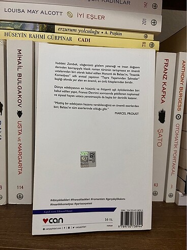VADİDEKİ ZAMBAK HONORE DE BALZAC YÜZ TEMEL ESER CAN YAYINLARI