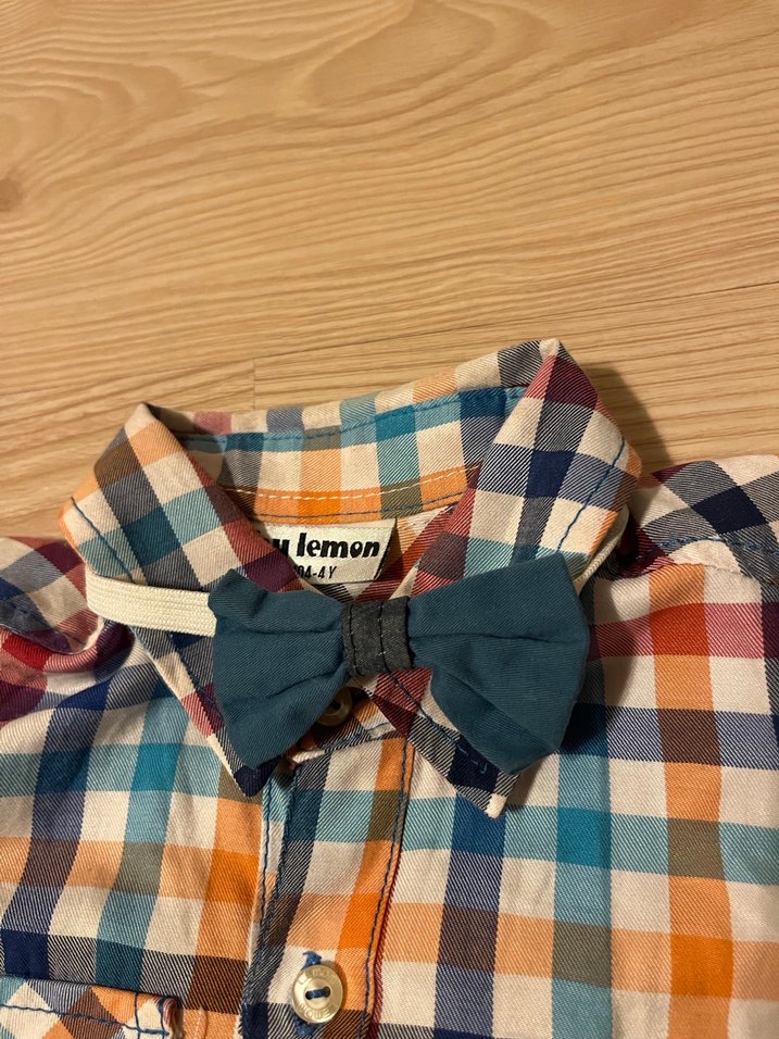 Erkek Çocuk Renkli Kareli Kısa Kollu Gömlek - Görsel 2