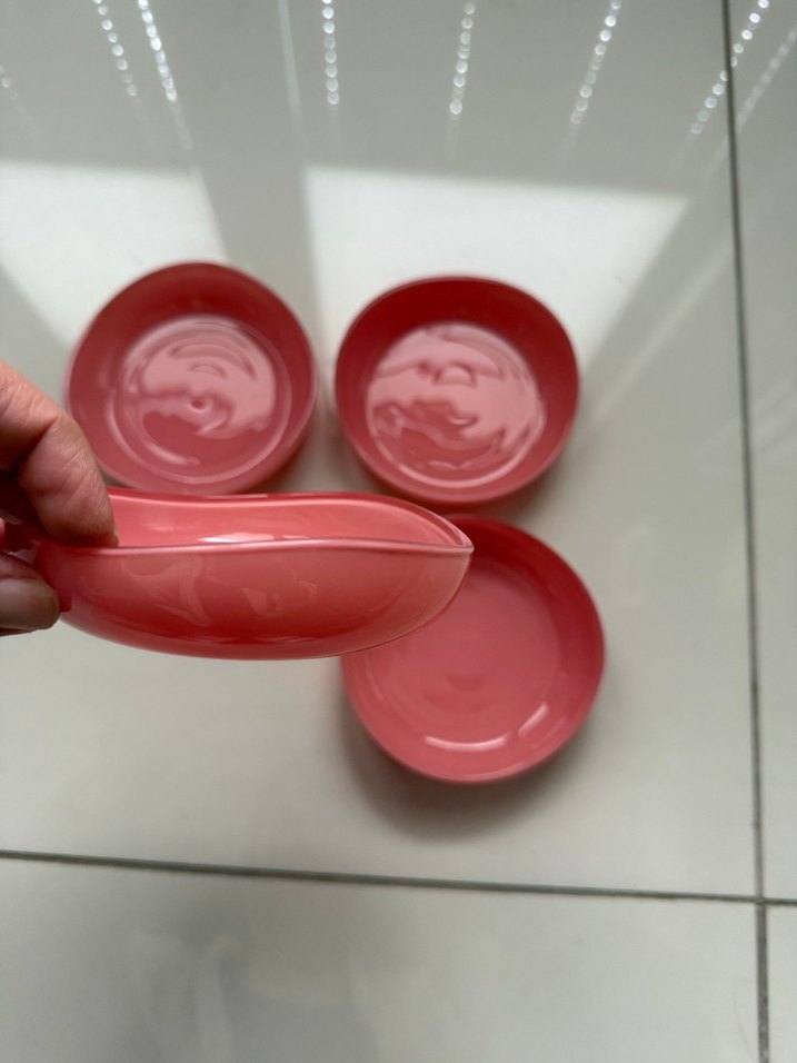 Pembe Renkli 4'lü Tabak Seti - Görsel 2