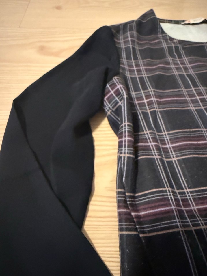 Ekose Desenli Uzun Kollu Bluz - Görsel 2