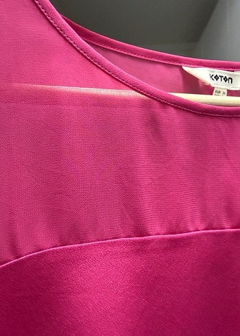 Pembe Kısa Kollu Kadın Bluz - Görsel 3