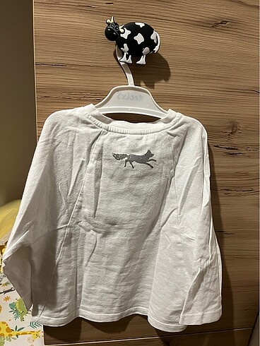 24-36 Ay Beden beyaz Renk pamuklu mevsimlik sweatshirt