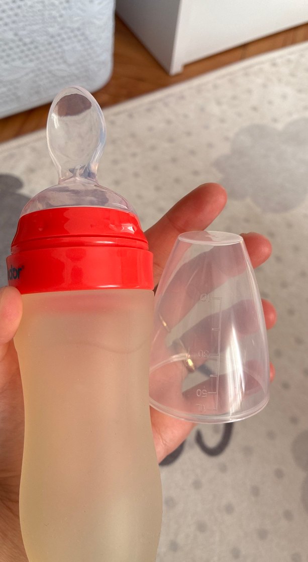 Bebedor Bebek Kaşık Biberon Renkli Kapaklı - Görsel 4