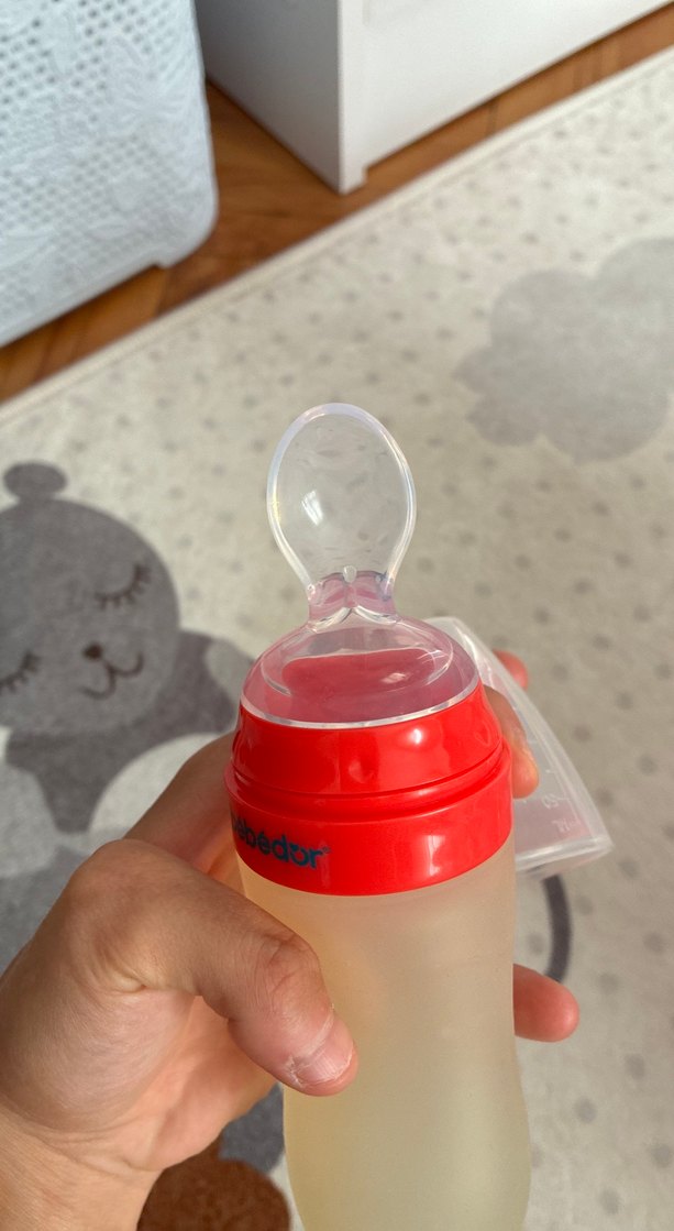Bebedor Bebek Kaşık Biberon Renkli Kapaklı - Görsel 3