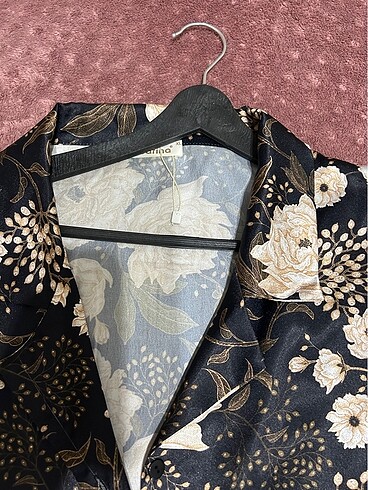 Saten gecelik,lohusa pijaması - Görsel 7