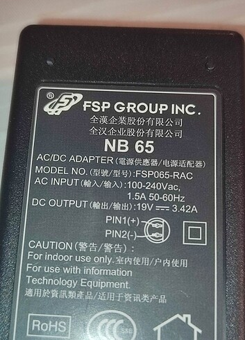 Beden Laptop Şarj Adaptörü 19V 3.42A 65W