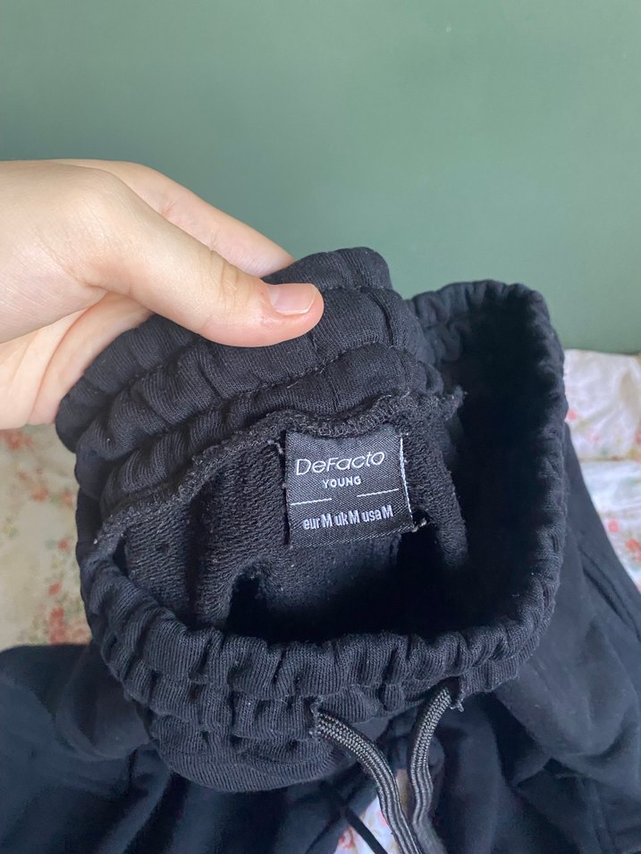 Siyah Kemerli Erkek Eşofman Altı - Görsel 2