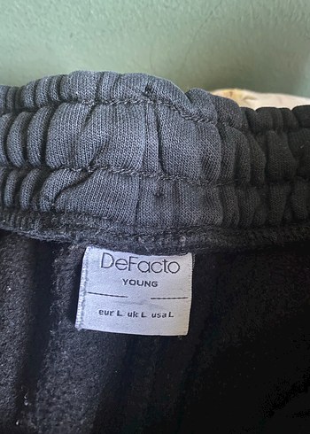 Erkek Siyah Kapüşonlu Bol Kesim Eşofman Altı - Görsel 2