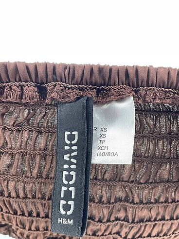xs Beden kahverengi Renk H&M Mini Üst %70 İndirimli.