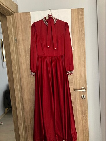 40 Beden bordo Renk Abiye
