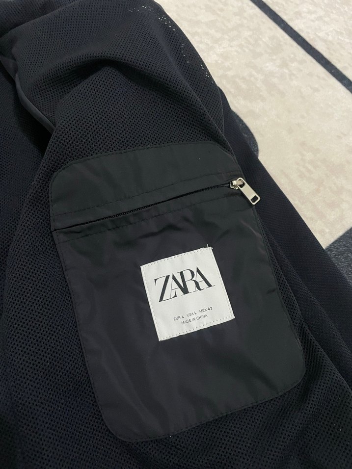 Erkek lavivert Fermuarlı Günlük Ceket - Görsel 3