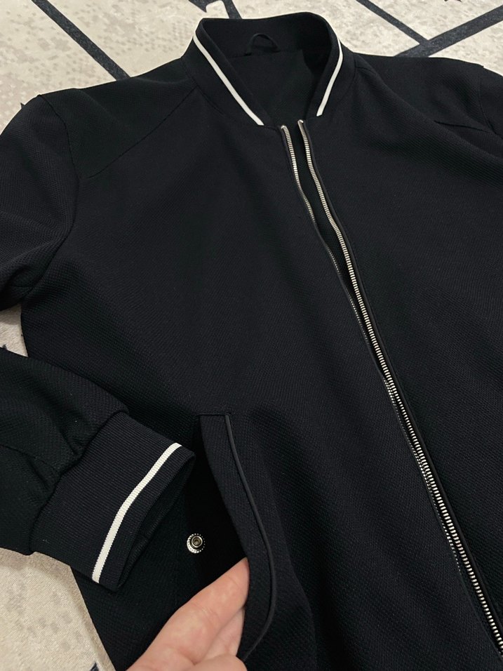 Erkek lavivert Fermuarlı Günlük Ceket - Görsel 2