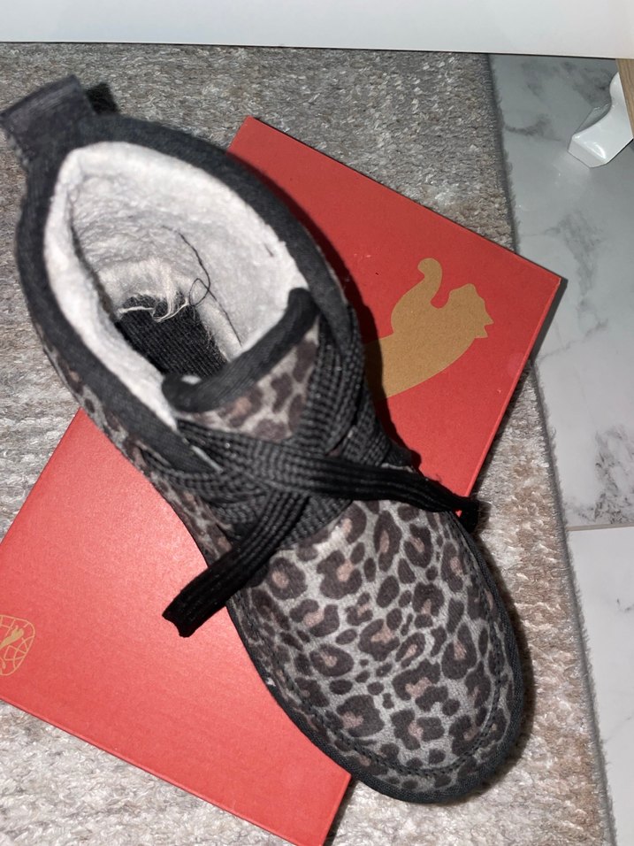 Gri Leopar Desenli Kürklü Dolgu Topuk Bot - Görsel 4