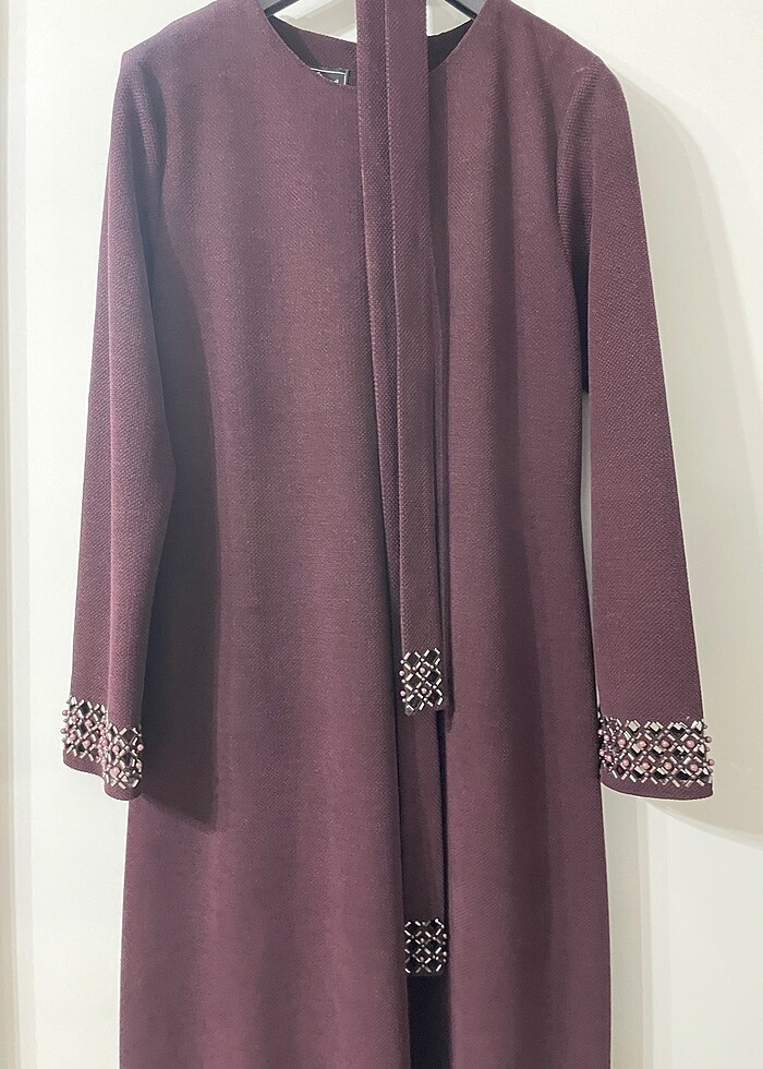 Taş detay kışlık elbise - Görsel 3