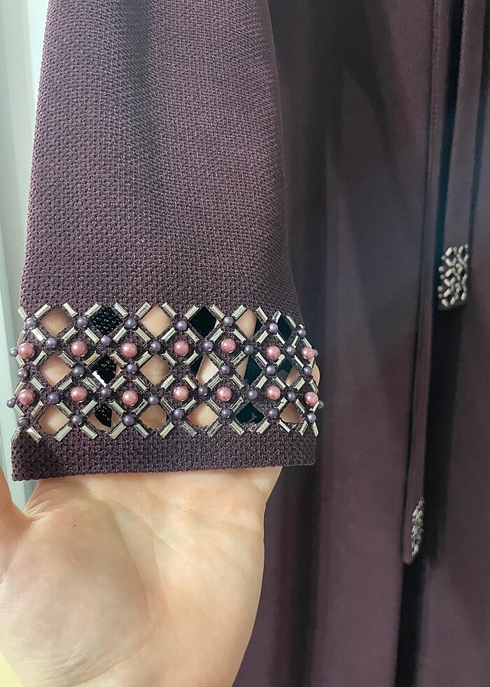 Taş detay kışlık elbise - Görsel 2