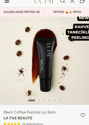 LA FAE Siyah Kahve Peptit Dudak Balmı - Görsel 5