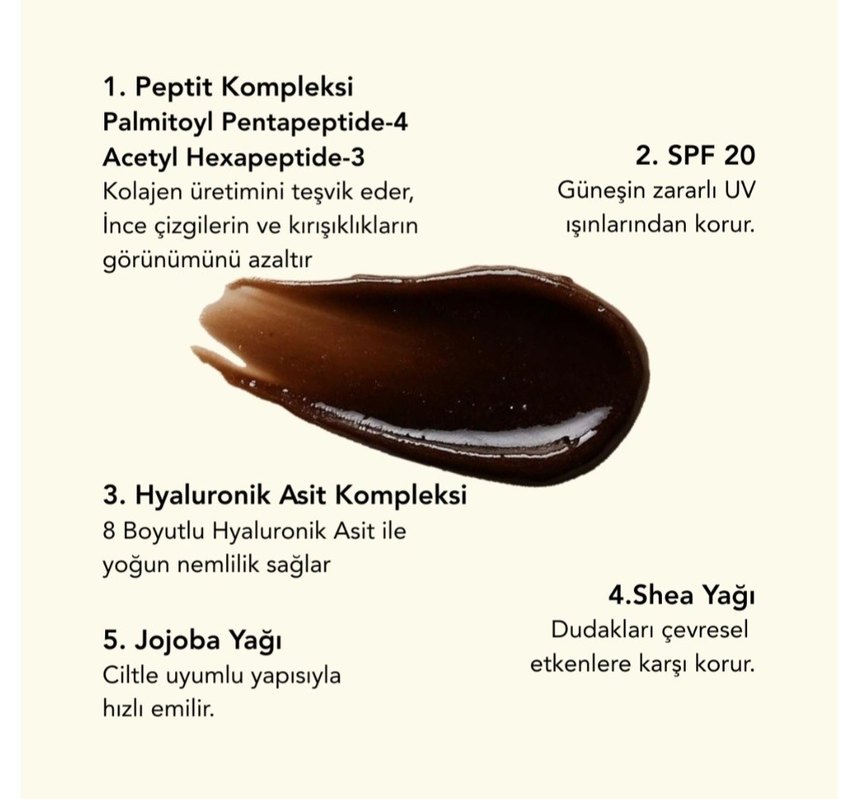 LA FAE Siyah Kahve Peptit Dudak Balmı - Görsel 4