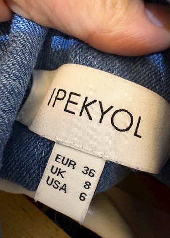 Kadın Çok Renkli Denim Düğmeli Ceket - Görsel 3