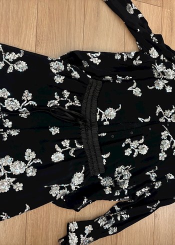 Siyah Çiçekli Bohem Kadın Tulum - Görsel 2