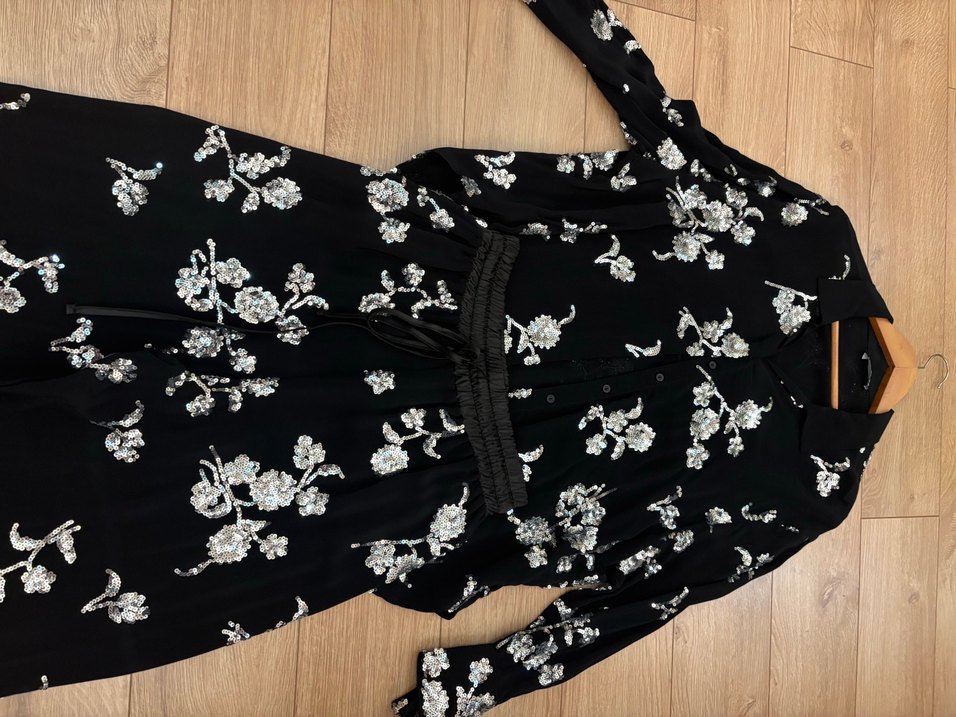 Siyah Çiçekli Bohem Kadın Tulum - Görsel 2