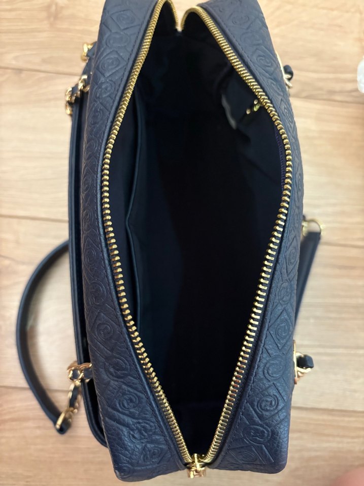Zincir Detaylı Lacivert Deri Kadın Çanta - Görsel 4