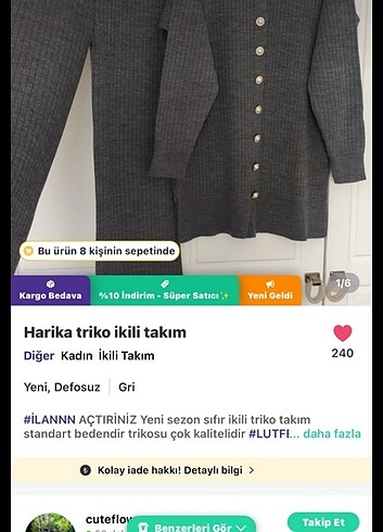 Harika triko ikili takım 