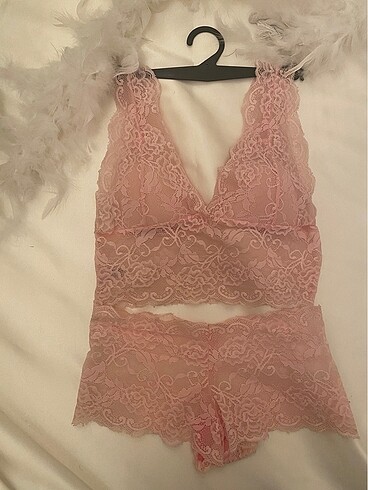 Dantelli bralette takım