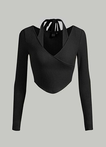 Shein siyah crop