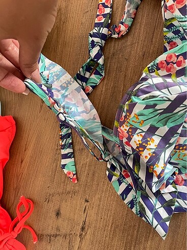l Beden turuncu Renk Penti bikini takımı