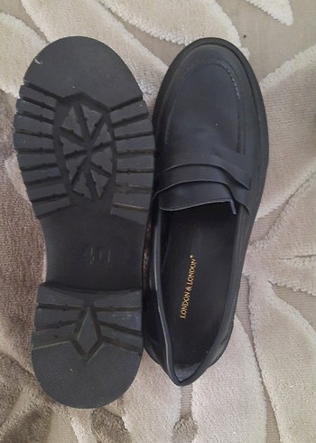40 Beden Siyah Kadın Loafer Ayakkabı