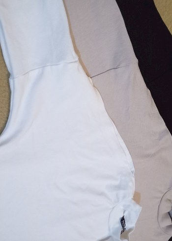 Yüksek Yakalı Pamuklu Hamile Uzun Kollu penye - Görsel 2