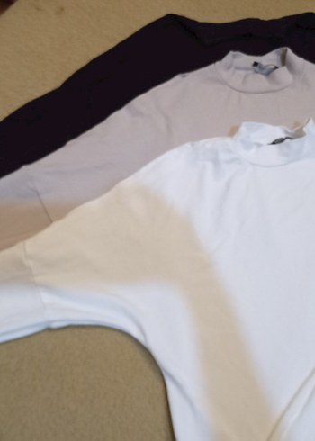 Yüksek Yakalı Pamuklu Hamile Uzun Kollu penye - Görsel 3