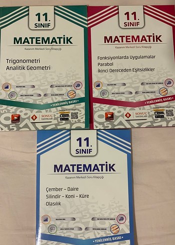 Sonuç Yayınları 11. Sınıf Matematik Kazanım Kitapları Seti