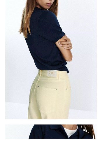 Zara tereyağ sarısı Z.09 straıght jean