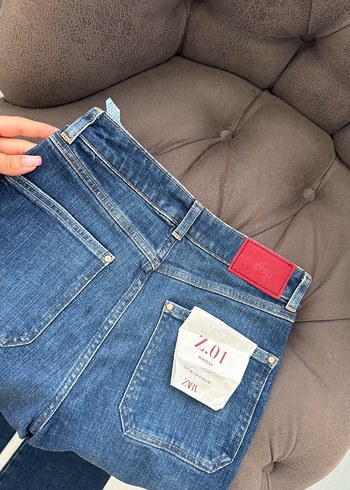 36 Beden Zara yüksek bel boru paça jean