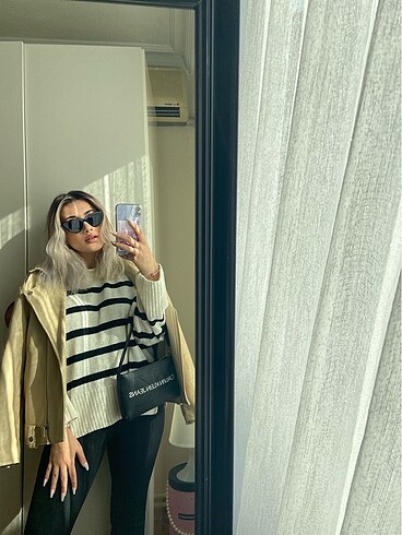 Pull and Bear çizgili kazak triko