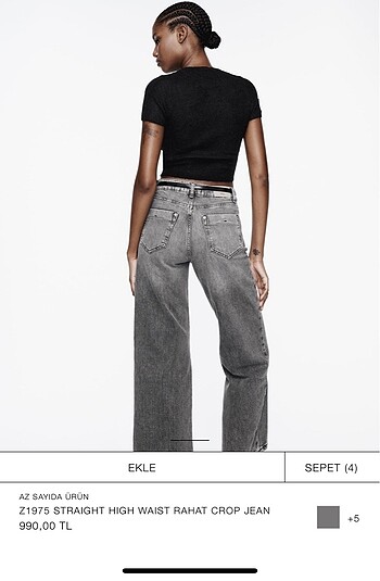 ZARA STRAIGHT HIGH WAIST JEAN