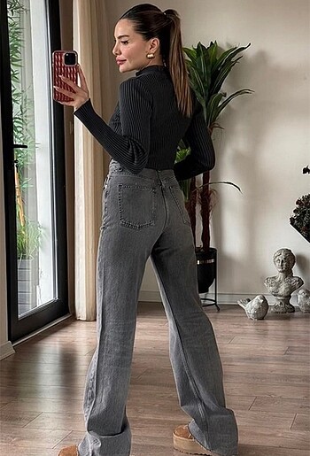 Zara Z1975 straight high waist jean
