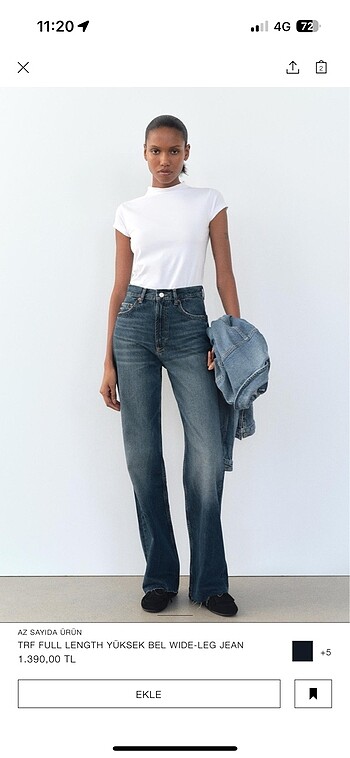 ZARA YÜKSEK BEL WIDE LEG JEAN