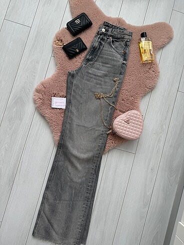 Zara ZARA YÜKSEK BEL WIDE LEG JEAN