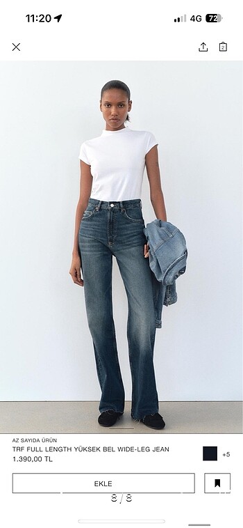 ZARA YÜKSEK BEL WIDE LEG JEAN