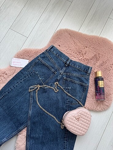 36 Beden lacivert Renk ZARA WIDE LEG JEAN