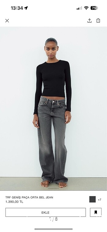 Zara WIDE LEG JEAN